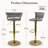Velvet Adjustable Swivel Bar Stool-1249139173