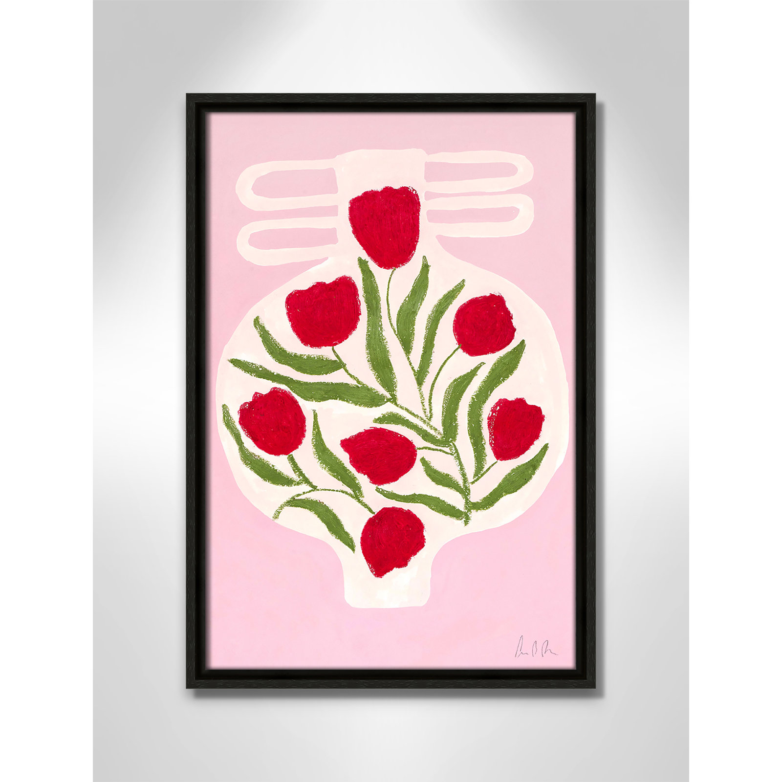 Vase No. 02 Print by Camilla Bergqvist, Espresso, 19.5" H x 13.5" W
