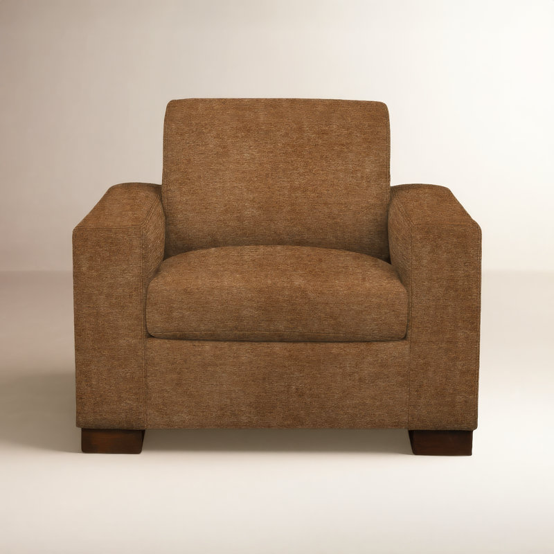 Jonie Upholstered Armchair, Nave Bark Performance Distressed Velvet
