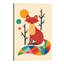 Rainbow Fox by Andy Westface - Print on Canvas-56677072-42160375