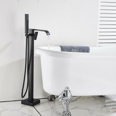 Floor Freestanding Tub Filler with Diverter