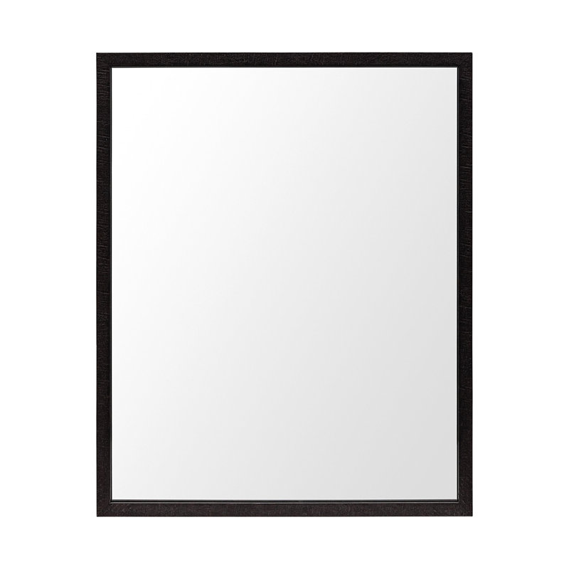 Miroir de salle de bain Aariah, H 31,5 po x l 25,5 po, Espresso