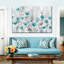 «Teal Poppy Garden», reproduction sur toile-1105707702