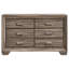 Ensemble de chambre avec grand lit 4 pièces Dylen Taupe délavé-99302434