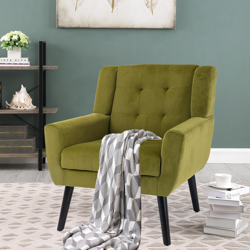 Fauteuil Xaelah, Velours vert