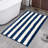 36"X24" - Blue White Stripe Large Soft Cozy Plush Chenille Bath Mat Bathroom Rug-565476166