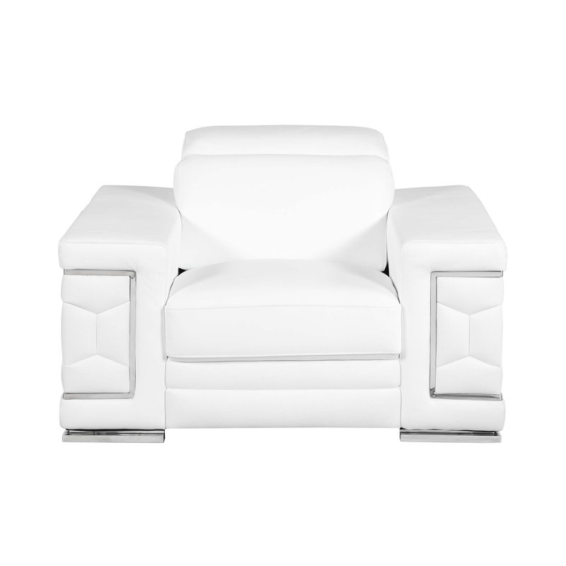 Chaise en cuir italien à grain supérieur