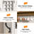 Abrianna Bar Cabinet,Farmhouse Coffee Bar Cabinet with 6 Hooks, 47'' Kitchen Coffee Bar with Hutch and 9 Wink Racks-2055338265