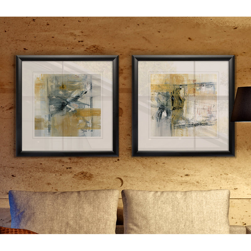 " Reflections I " 2 - Pieces, Black Framed