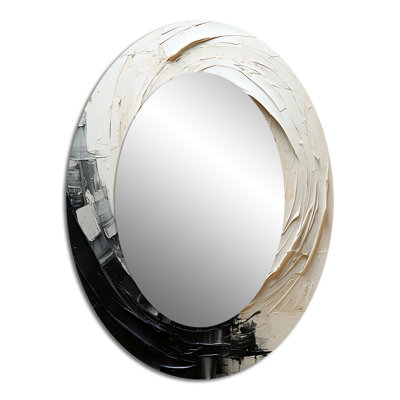Minimalist Spiral - Abstract Oval Decorative Mirror On Metal