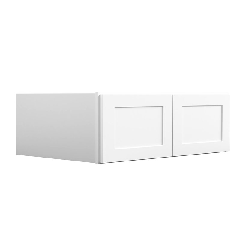 Armoire murale standard HOMEIBRO Cozy Design, 91,4 cm (L) x 61 cm (P) x 38,1 cm (H), en contreplaqué blanc Shaker, prête à assembler