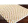 Cassarah Checkered Polyester Area Rug in Yellow/White