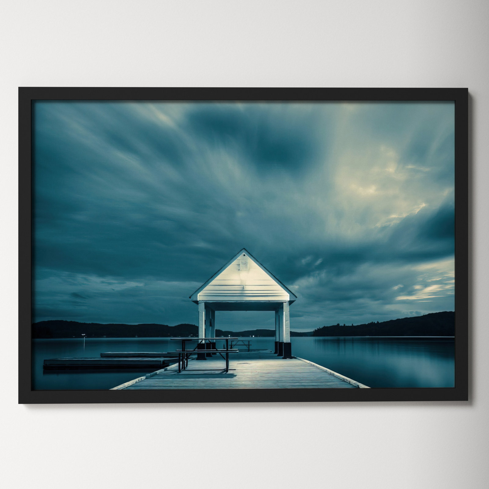 Rosseau Dock by Peter Dušek, Black, 35" H x 50" W x 1.25" D