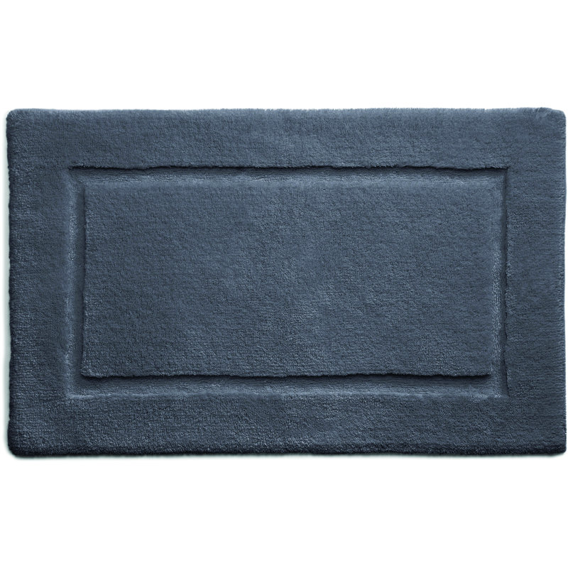 Dithusan Border Bamboo Bath Mat, Grey, 100cm L x 60cm W
