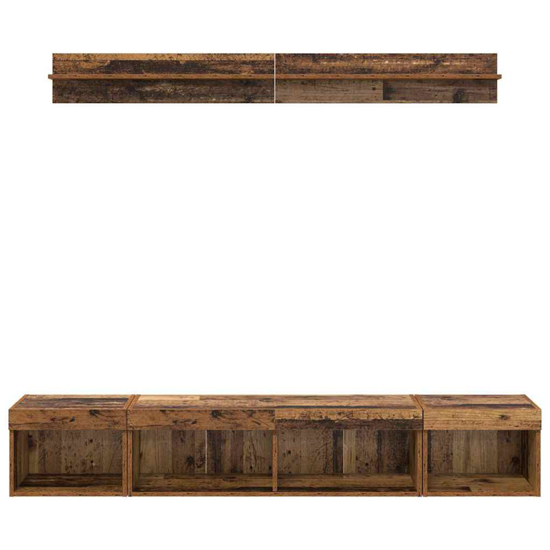Unfinished Entertainment Centre for TVs up to 77", Old Wood
