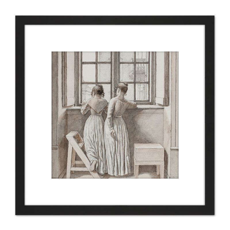 C W Eckersberg At A Window In The Artists Studio - Single Picture Frame Painting