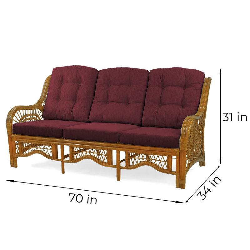 Anneelizabeth Upholstered 70'' Sofa, Dark Brown Polypropylene/Olefin