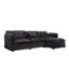 Coussin en L à mémoire de forme surdimensionné en chenille surdimensionné de 112 po Living Room-1252621593