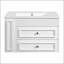 Meuble-lavabo mural 30 po avec 2 tiroirs, lavabo simple en céramique et rangement flottant pour salle de bain moderne-75532373