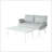 Mariano Steel Loveseat And Table, Off White+Grey, Durable And Stylish For Outdoor Relaxation-680987692