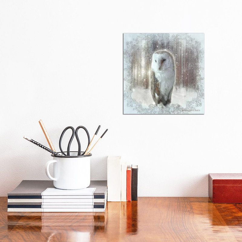 Enchanted Winter Owl by Bluebird Barn - Wrapped Canvas Print, 30.48 cm H x 30.48 cm W
