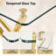 Modern Glam 71'' Glass Dining Set with 6 Acrylic Chairs and Gold Legs-1393875446