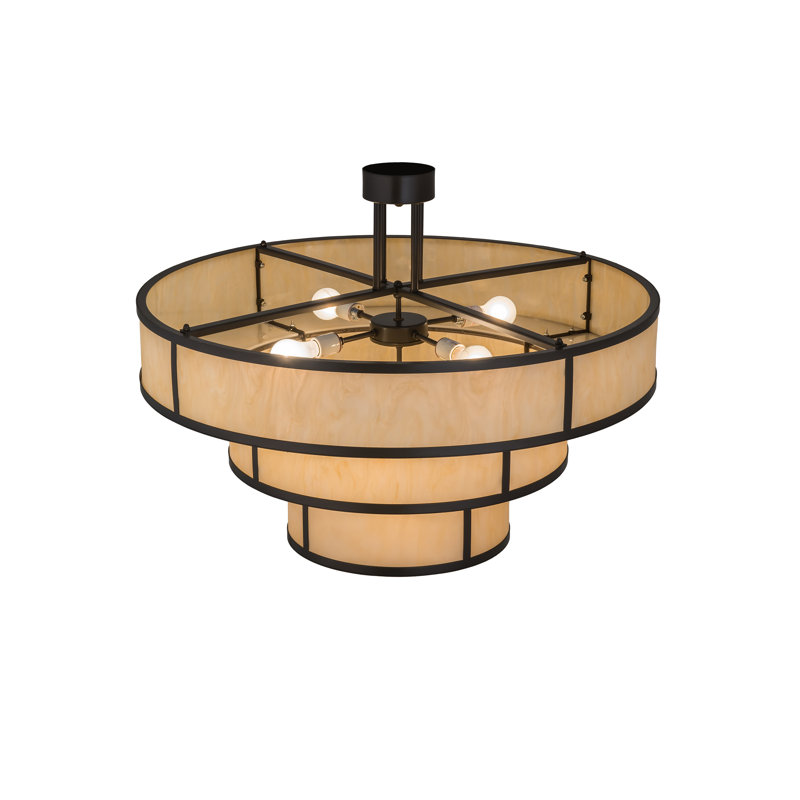 Luminaire suspendu cylindrique unique à 10 lumières