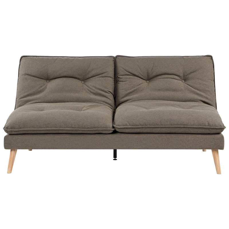 178cm Upholstered Sofa Bed, Brown Fabric