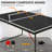 Foldable Table Tennis Table, Suitable Ping Pong Table with Net and 2 Table Tennis Bats Easy to Store