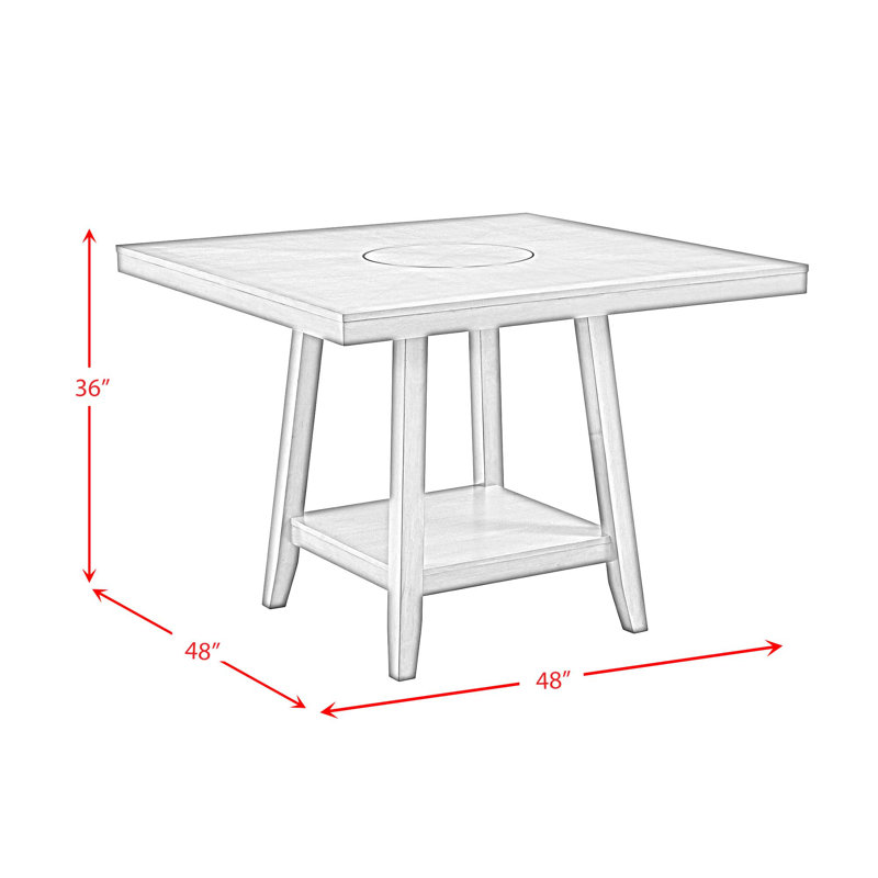 Poling 4 - Person Pedestal Dining Set