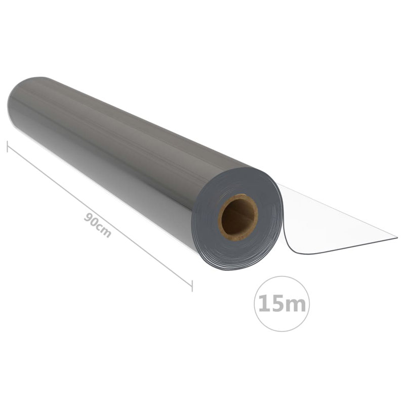 Verrett Roll PVC Table Protector, Transparent