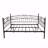 Metal Daybed Frame, Multifunctional Mattress Foundation/Bed Sofa With Headboard, Twin