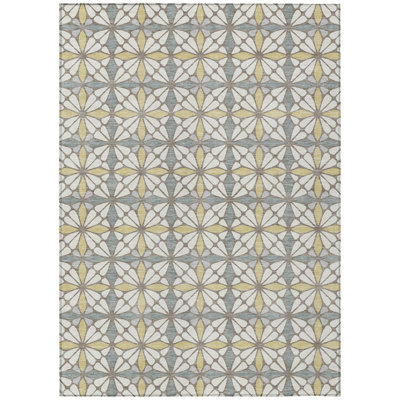 Machine Washable Indoor/Outdoor Chantille ACN2469 Geometric Rug