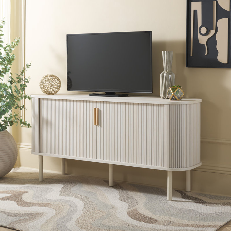 Meuble télé l 62,99 po Carvin,  Blanc blanchi