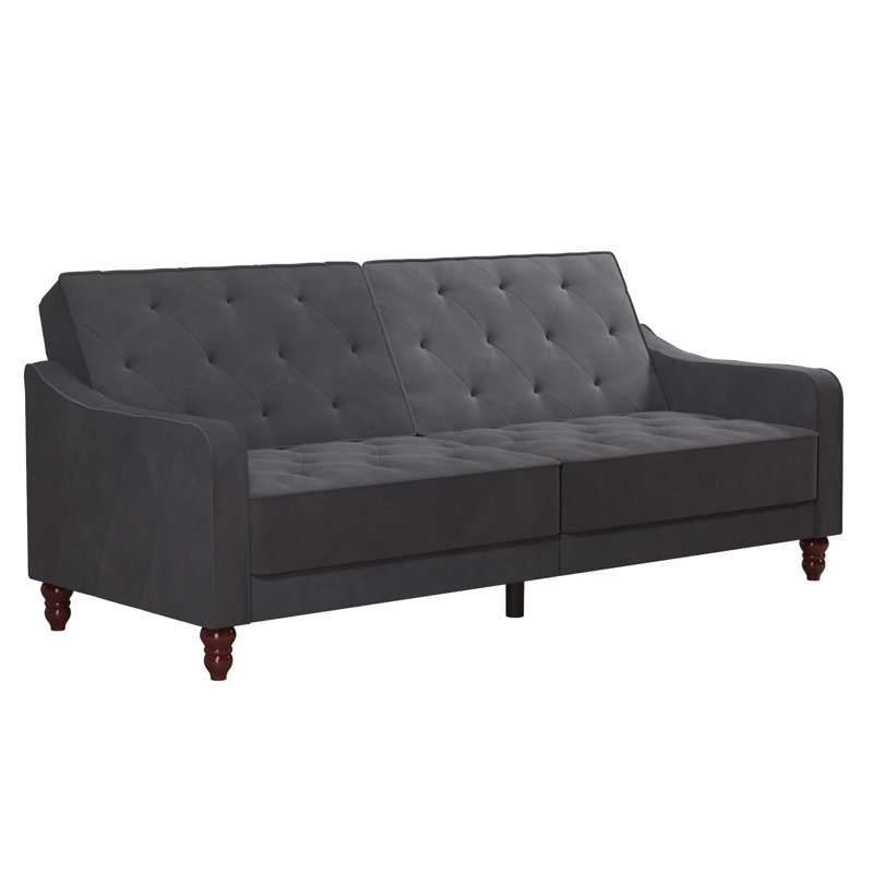 Comacho 3 Seater Velvet Sleeper, Grey