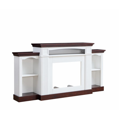 Meuble télé de style campagnard avec foyer