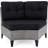 Zalucki 40.5" Wide Outdoor Curved Patio Sectional with Cushions  (Set of 8,without table) 