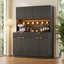 Cabinet multifonctionnel avec rangement, lumières DEL et prises de courant-527803798-529476159-271260436