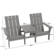 Danese All-Weather HDPE Adirondack Loveseat Chair with Table