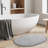 Yirddeo Bath Mat Oval Rug With Pom, Boho Rugs For Bedroom And Bathroom With Non Slip-810954225-810954222