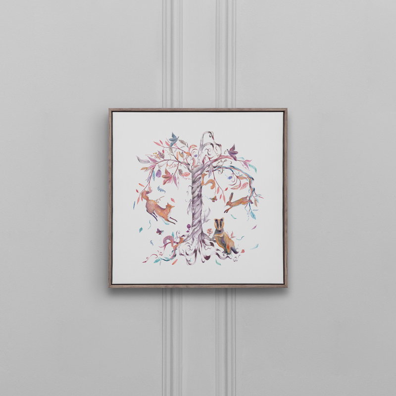 Leaping Into The Fauna - Floater Frame Print, 49cm H x 49cm W x 3.5cm D