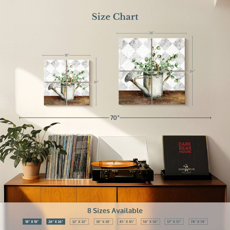 Arrosoir blanc Harnek Eucalyptus, H 26 po x l 26 po