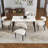 Juvan 5-Piece Modern Rectangular Sintered Stone Dining Table Set With 4 Solid Wood Chairs-790321562-790321561-790321543