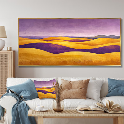 Countryside Golden Hills At Twilight I - Impression sur toile encadrée campagne