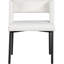 Chaise avec accoudoirs rembourrée blanche Caleb-20160556