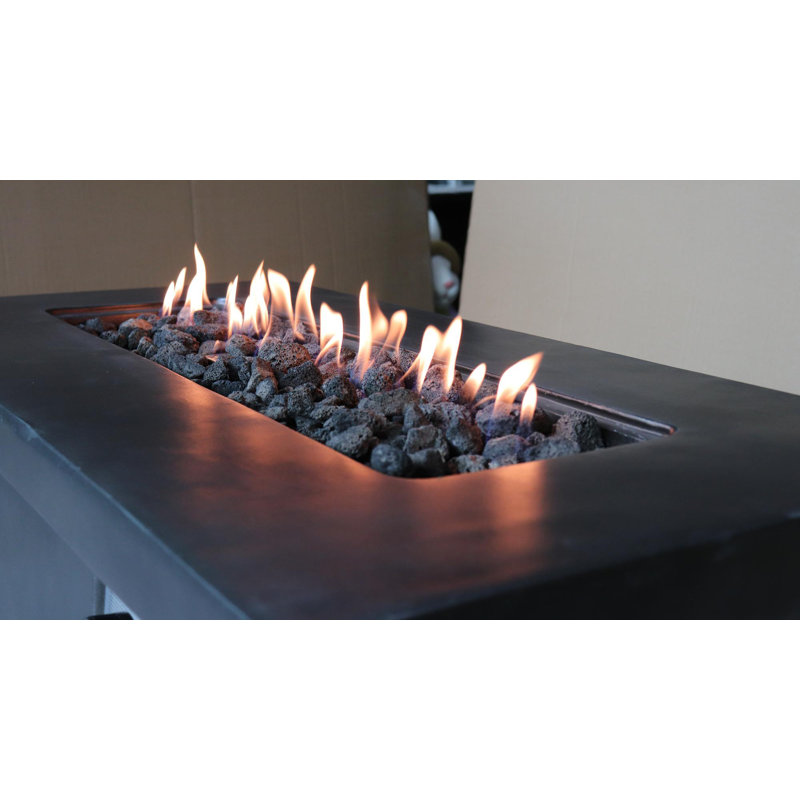 24" H Concrete Propane/Natural Gas Outdoor Fire Pit Table