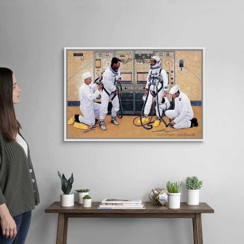 «The Longest Step», art mural sur toile, Cadre flottant blanc, H 26 po x l 38 po x P 1,75 po