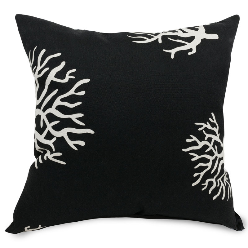 Reversible Throw Pillow, Black, 20" x 20"