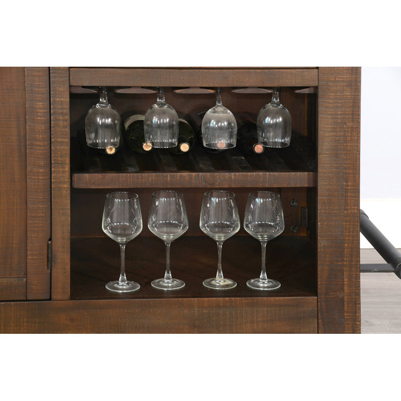 Gridley 80'' Home Bar, Dark Brown