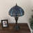 Gleb Tiffany Table Lamp Stained Glass Dragonfly LED Bulbs Included 12'W*12"D*22"H-29639944